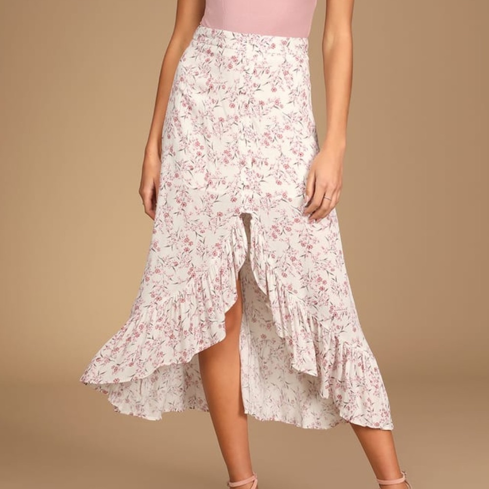 NWT LuLus Floral Skirt